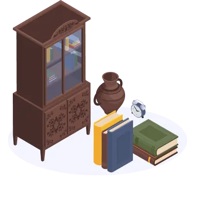 遺品供養の様子を表すイラスト