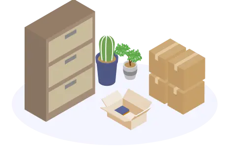 遺品を身軽にするイメージを表すイラスト